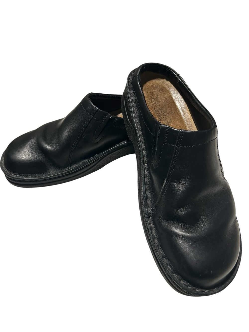 NAOT Men’s Black Leather Bjorn Scandinavian Slip-on Clog Sandals - Size US 11.5